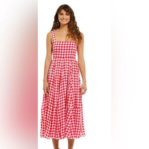 Anthropologie S/W/F Maxi Dress Pink Halter Tie Dress